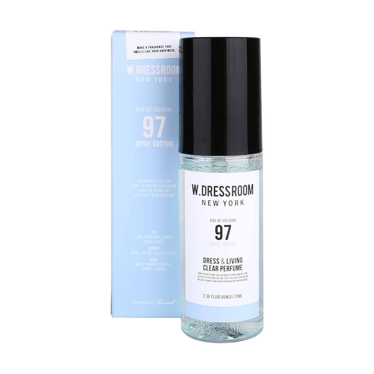 韩国W.Dressroom多丽斯芳香除臭剂第二季香氛喷雾70ml 去异味香气